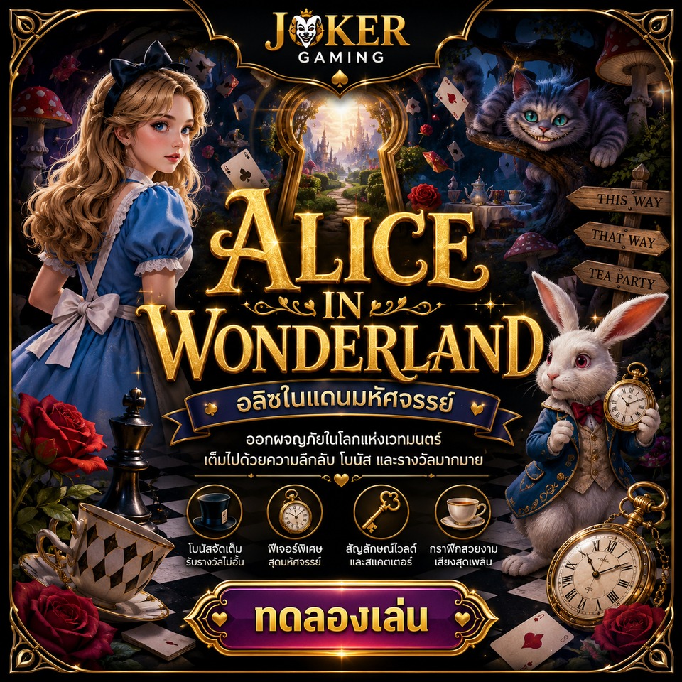 ภาพเกมสล็อต Alice In Wonderland