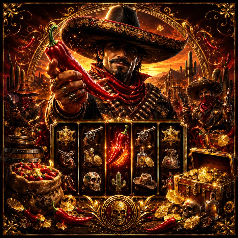 ภาพเกมสล็อต Chilli Hunter Bandidos