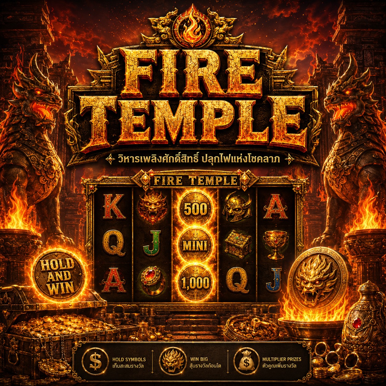 ภาพเกมสล็อต Fire Temple