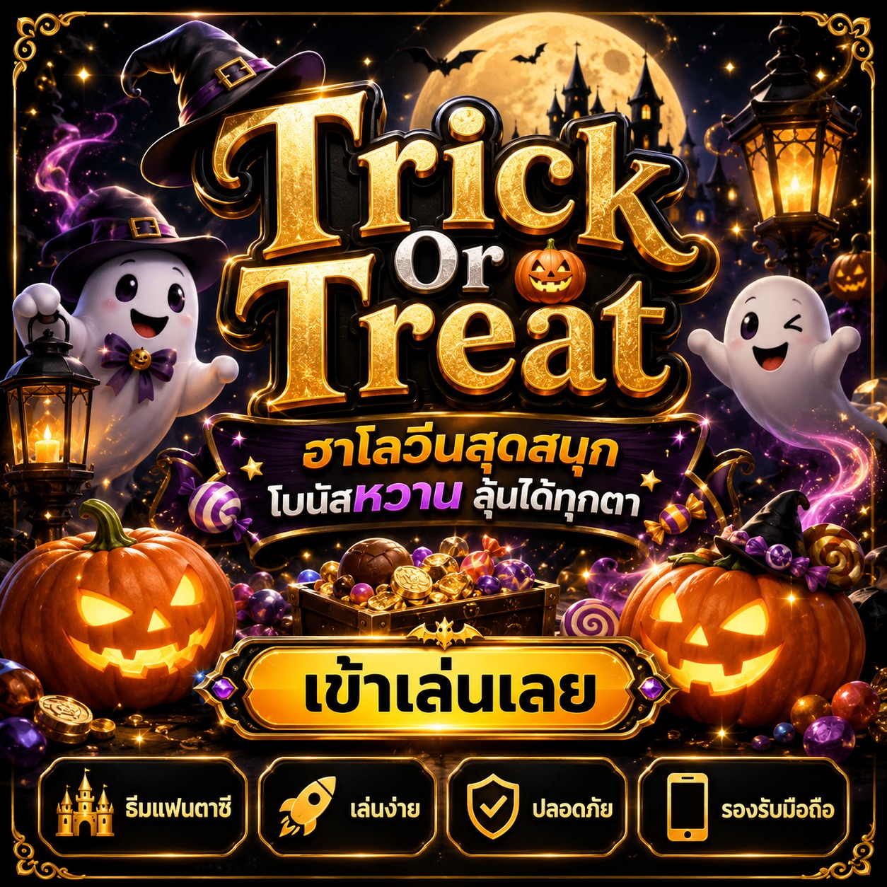 ภาพเกมสล็อต Trick Or Treat